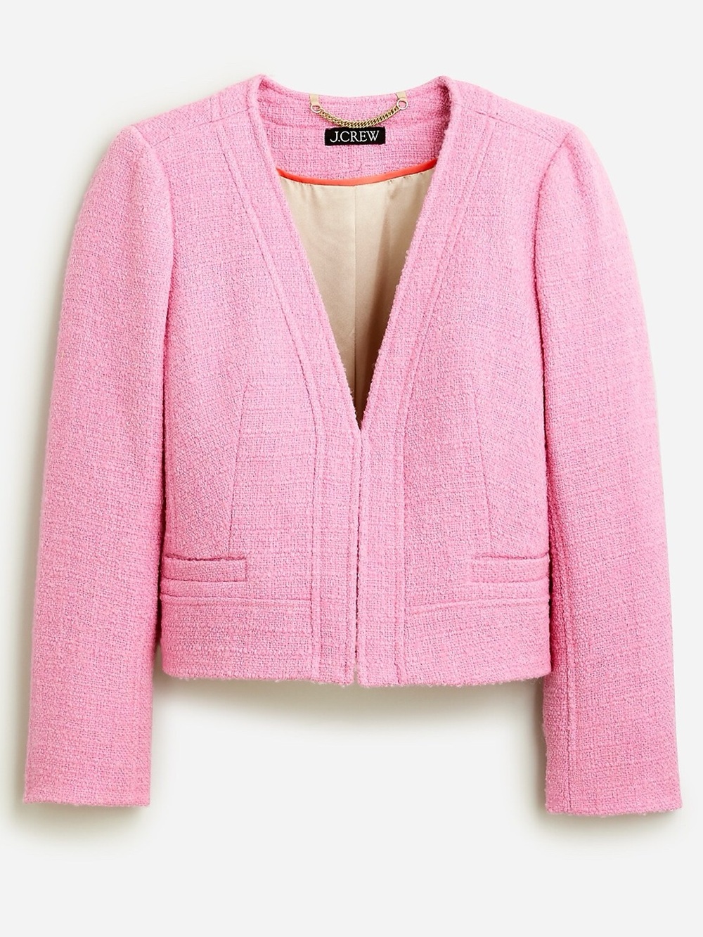 J. Crew Collarless Lady Jacket in Maritime Tweed